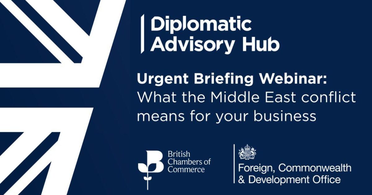OpenGraph Image for Chamber briefing for businesses impacted by Middle East conflict
