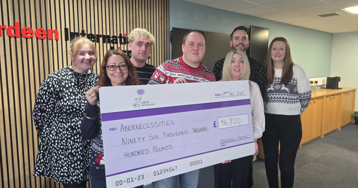 OpenGraph Image for Transformative partnership with Aberdeen International Airport raises £96,000 for AberNecessities