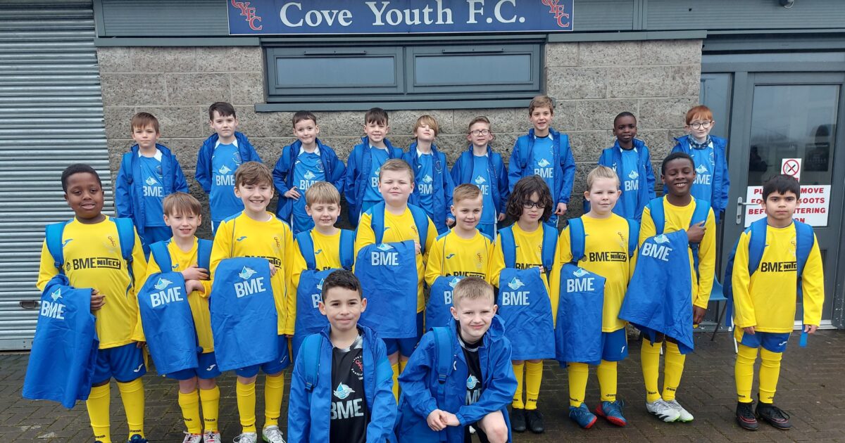 OpenGraph Image for BME Group proudly sponsors Cove Youth team's new football kits