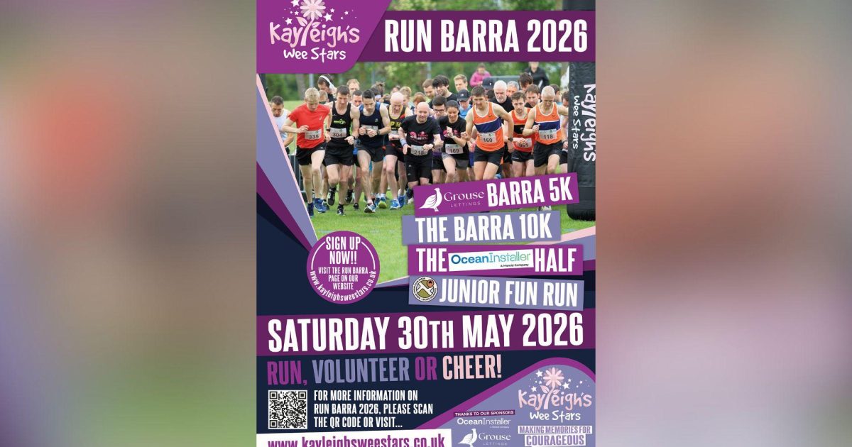 OpenGraph Image for Businesses urged to rally behind Run Barra 2026 in support of Kayleigh’s Wee Stars