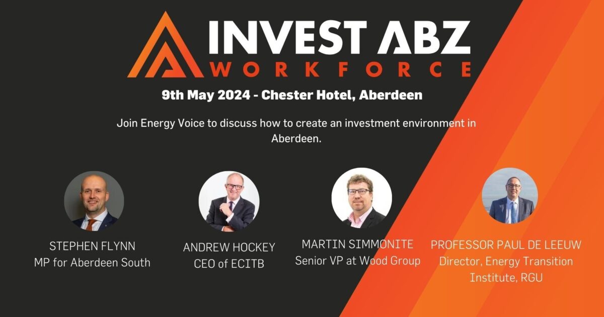 OpenGraph Image for Join Energy Voice to discuss “How to create an investment environment for Aberdeen”