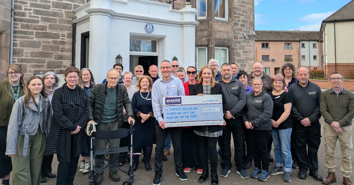 OpenGraph Image for Erskine Veterans Charity receives over £13,000 from Gordon & MacPhail fundraising efforts