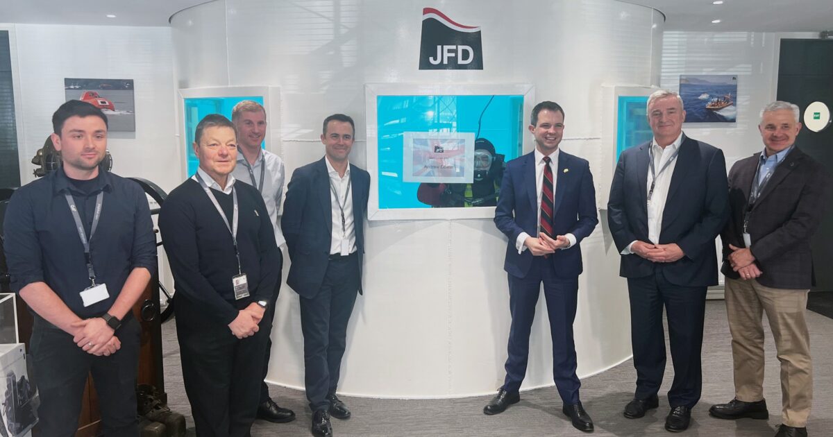 OpenGraph Image for Andrew Bowie MP visits JFD Westhill to see a global success story in the underwater industry
