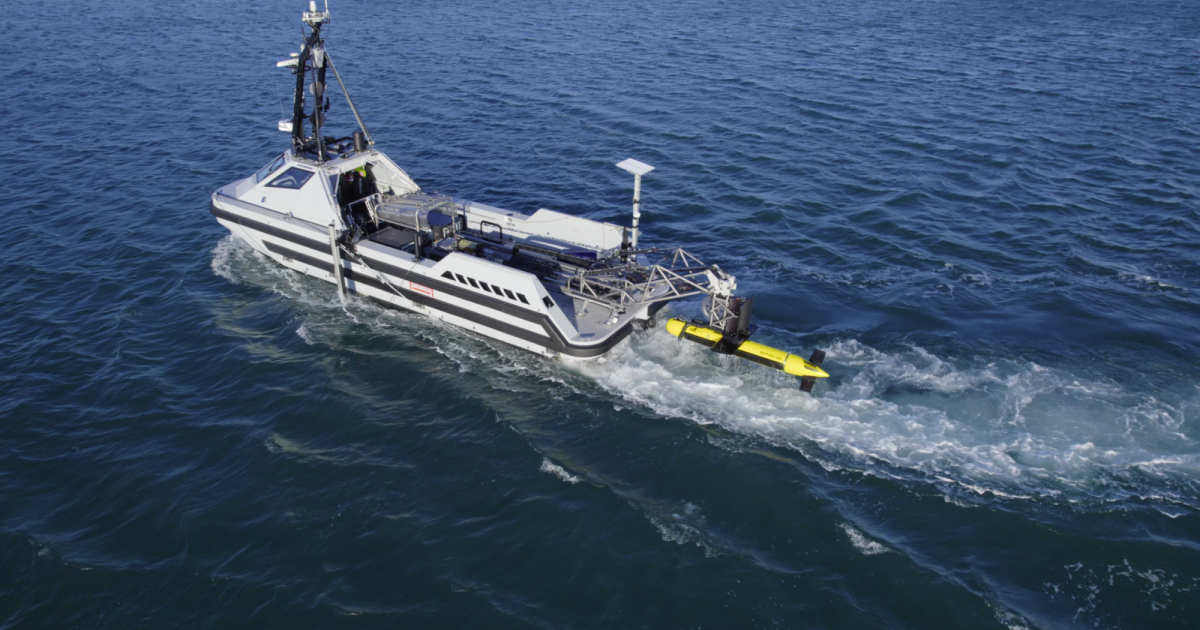 OpenGraph Image for Kraken Robotics and TKMS ATLAS UK demonstrate KATFISH USV Launch and Recovery System on an in-service UK Royal Navy ARCIMS USV
