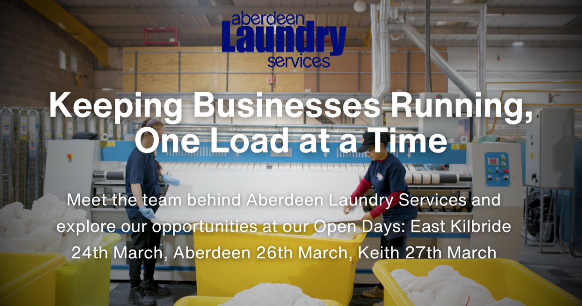 OpenGraph Image for Aberdeen Laundry Services holding event for jobseekers and potential customers