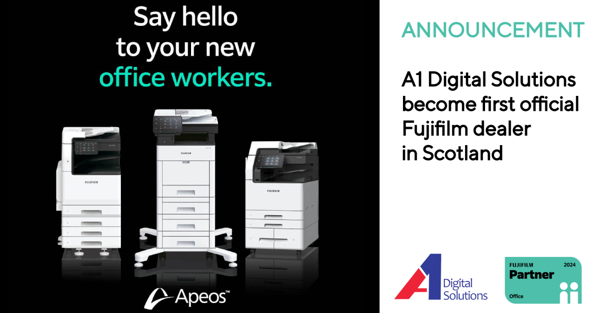 OpenGraph Image for A1 Digital Solutions named official Fujifilm dealer in Scotland