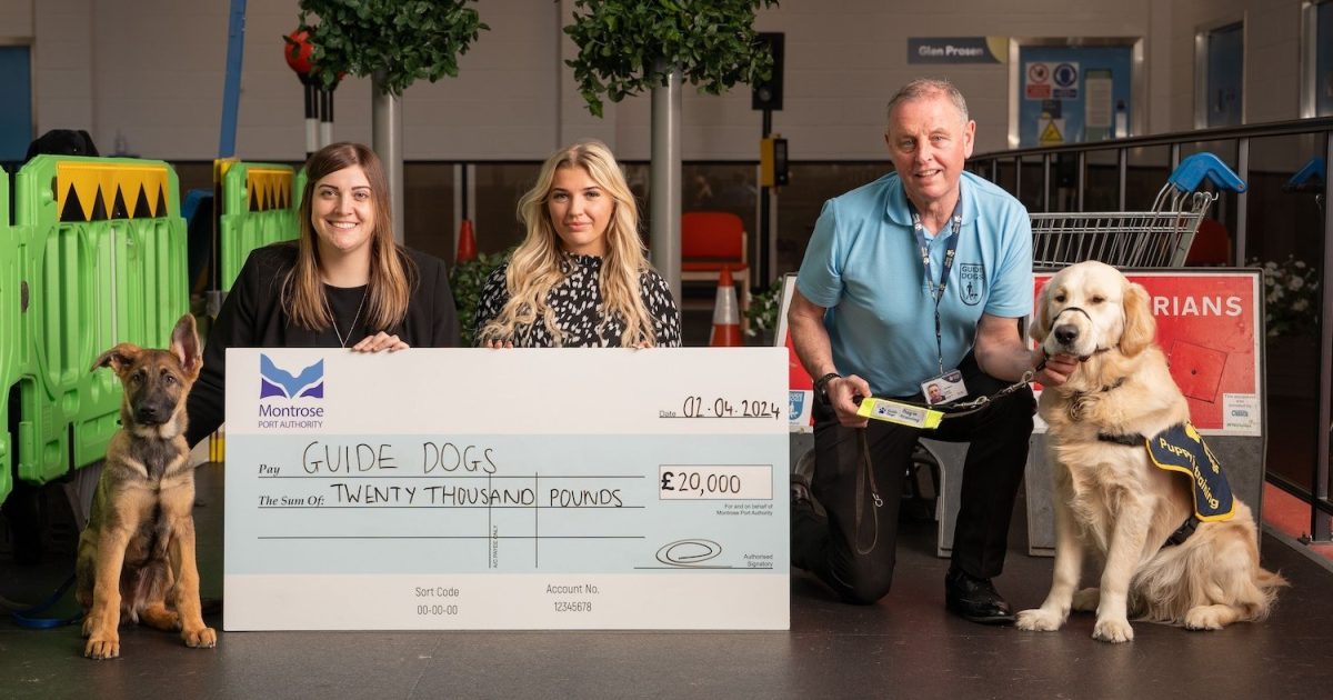 OpenGraph Image for Montrose Port Authority's £20,000 donation empowers Guide Dogs Scotland's Angus operations