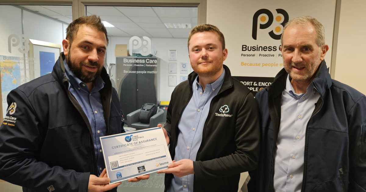 OpenGraph Image for P3 Business Care achieves Cyber Essentials Plus accreditation to strengthen client security