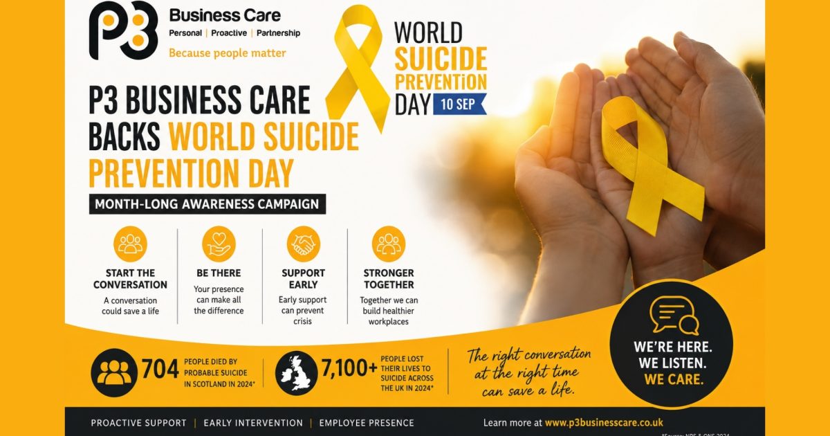 OpenGraph Image for P3 Business Care backs World Suicide Prevention Day with month-long awareness campaign