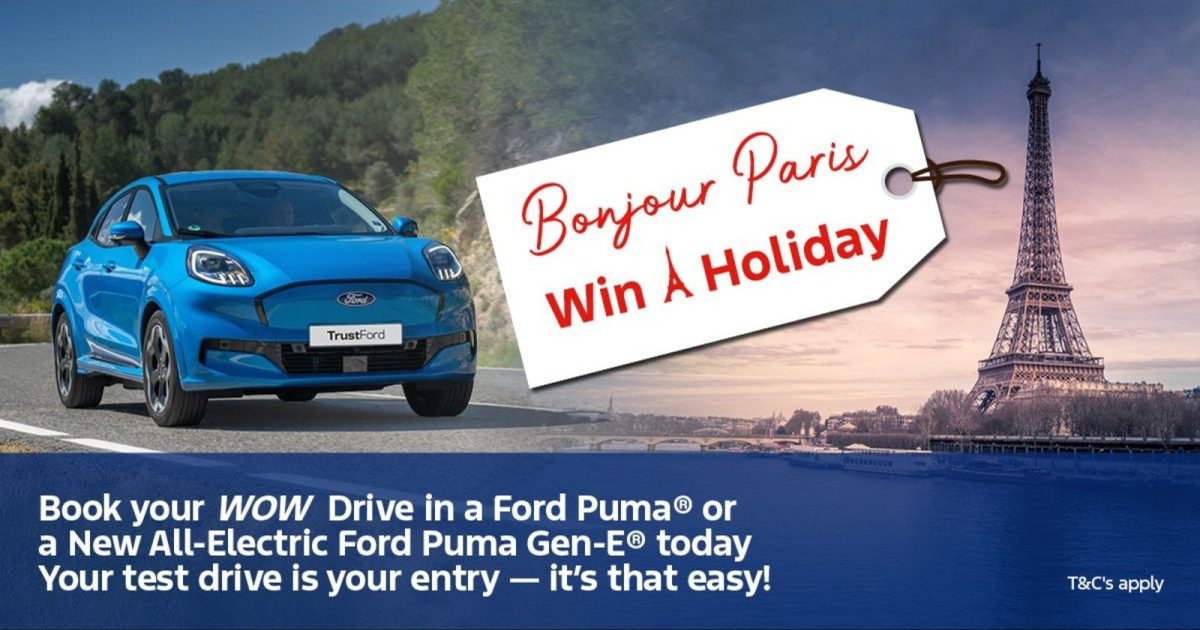OpenGraph Image for TrustFord Aberdeen offers customers the chance to win a Parisian getaway!
