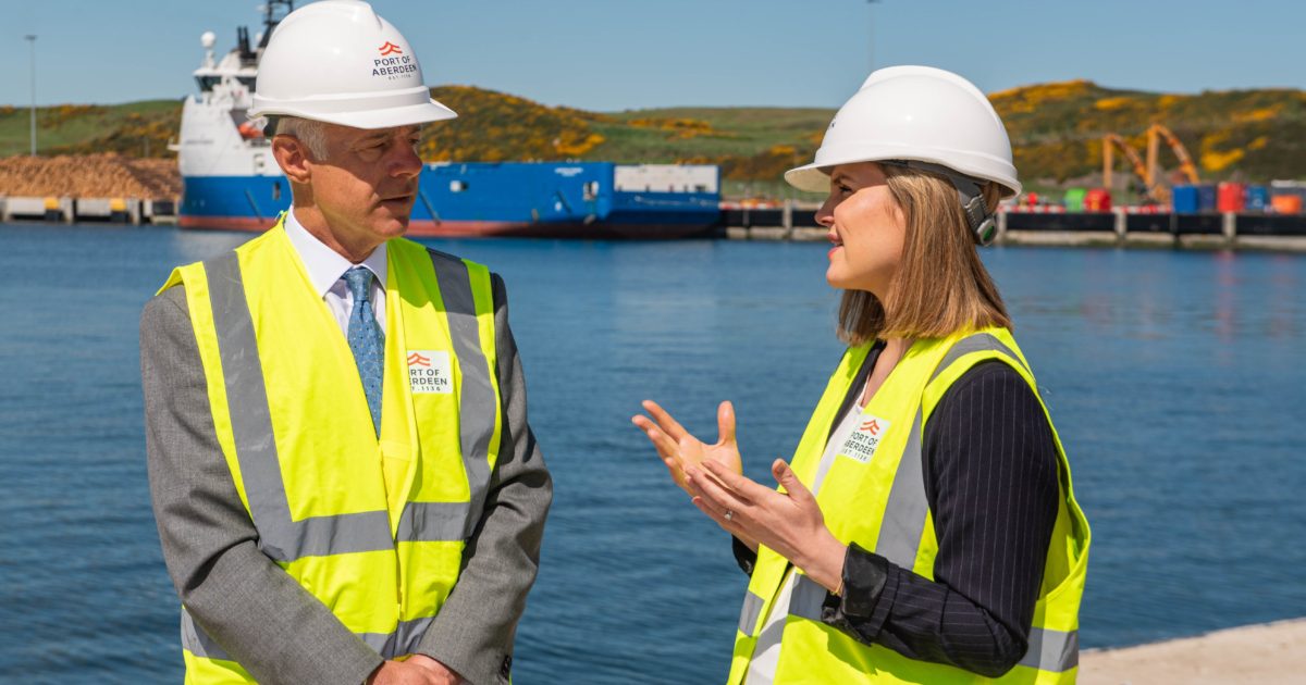 OpenGraph Image for Port of Aberdeen shares ambitious floating offshore wind plans with Energy Secretary