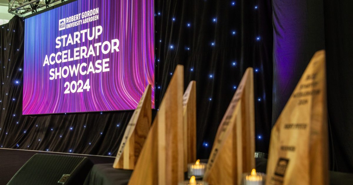 OpenGraph Image for Entrepreneurial success at latest Startup Showcase as RGU secure future funding