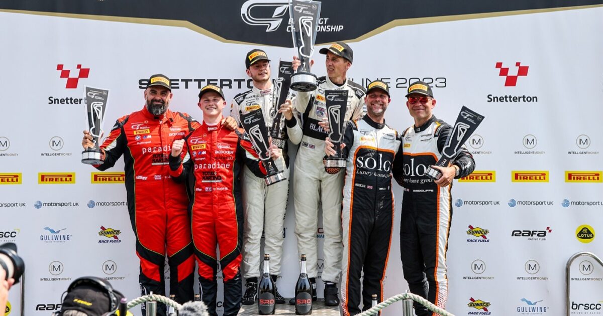OpenGraph Image for Sandy Mitchell bags first British GT win of the season at Snetterton with Black Bull and Barwell