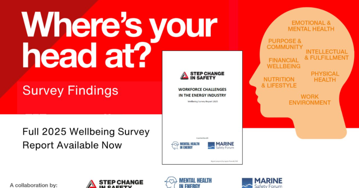 OpenGraph Image for Step Change in Safety publishes report from energy industry-wide wellbeing survey