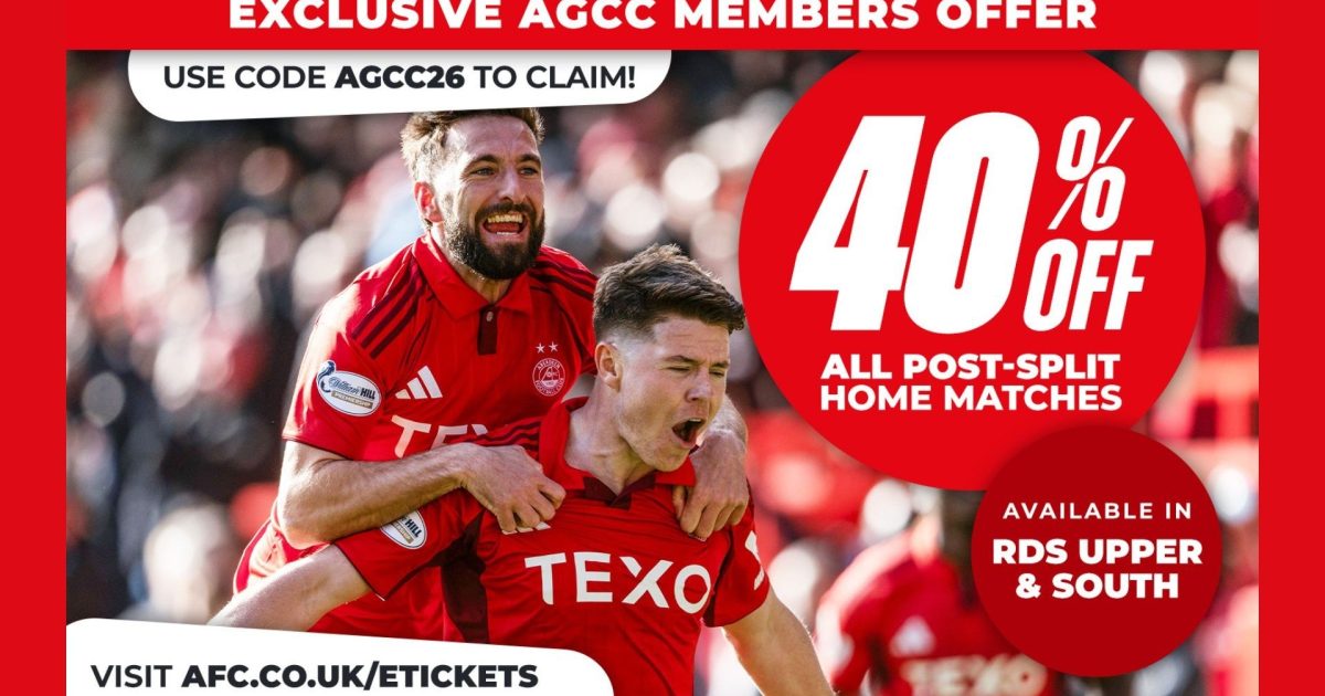OpenGraph Image for AGCC members can save 40% on Dons tickets
