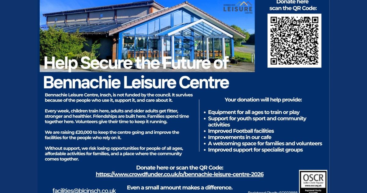 OpenGraph Image for Bennachie Leisure Centre runs urgent crowdfunder