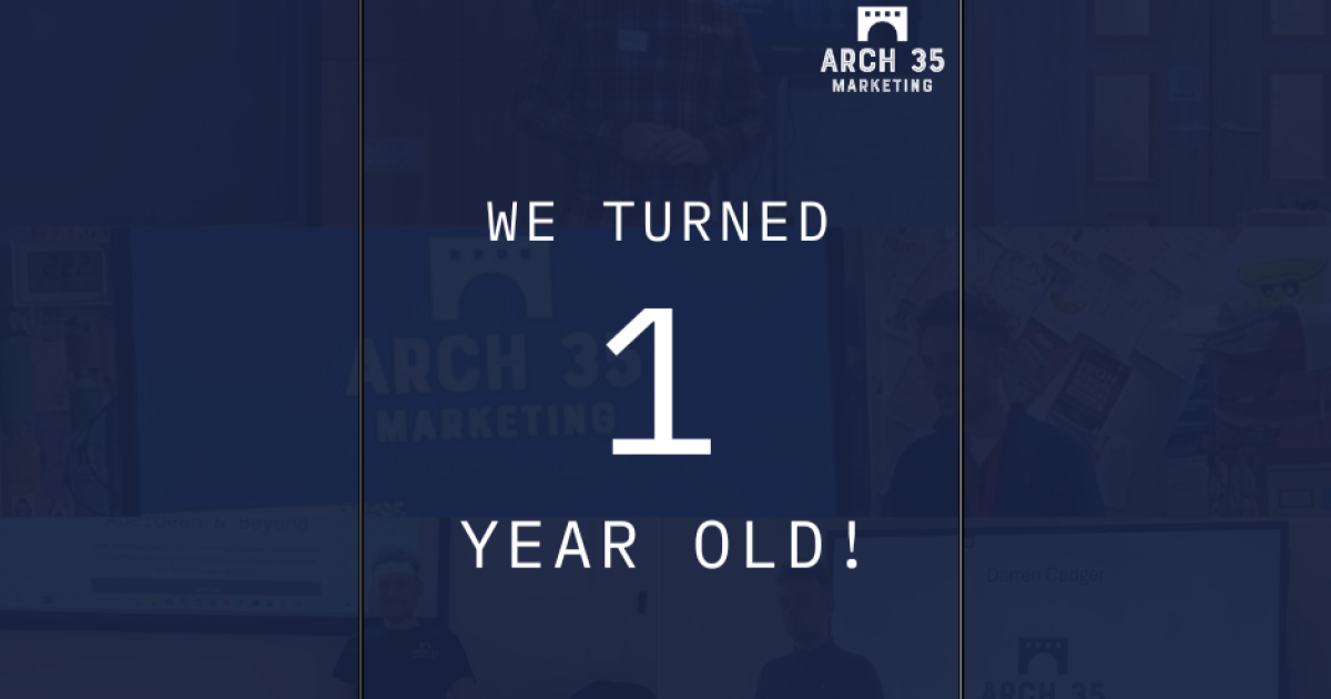 OpenGraph Image for Arch 35 Marketing celebrates first year in business