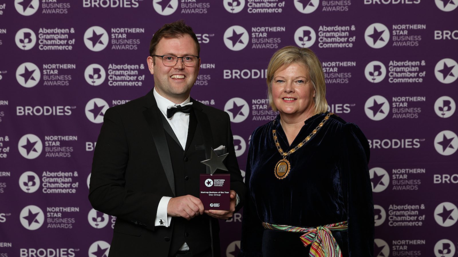 Start-up Business of Year NSBA2026 Dax Group with sponsor bp Business Gateway Aberdeen City & Shire