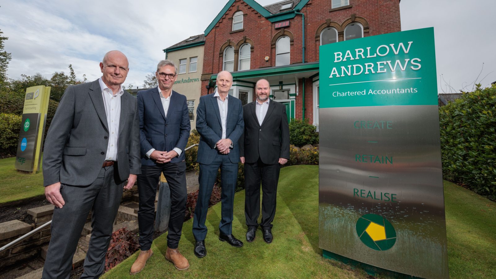 Left to right are Chris Harland, John Beevers, Philip Riding and Graeme Allan