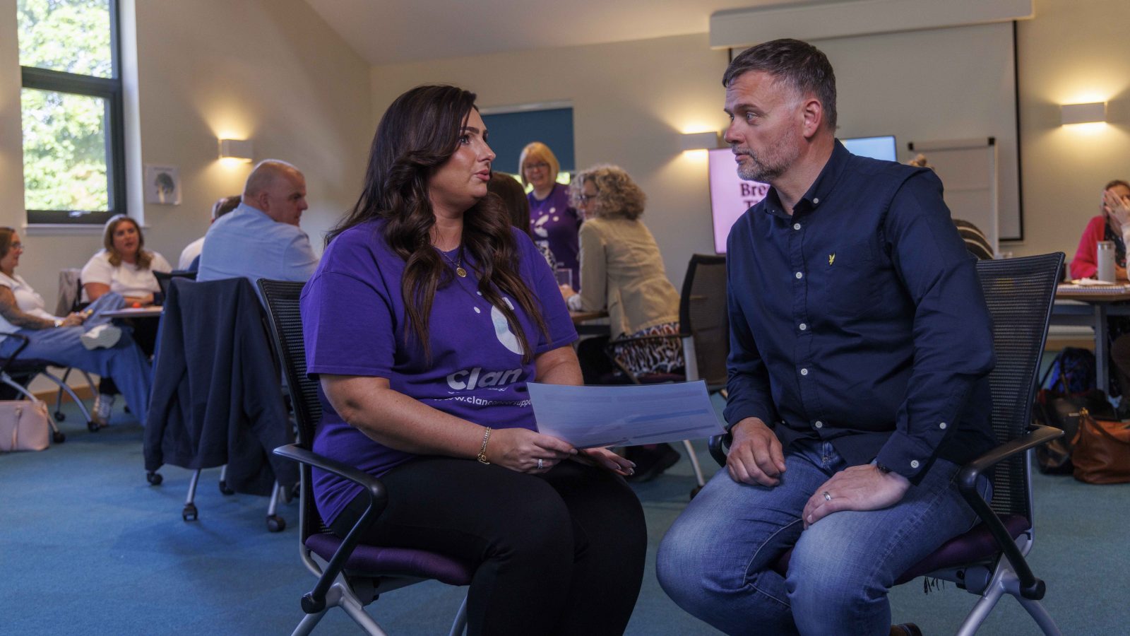 1.	Clan’s head of cancer support services, Kay Johnston and DI James Callander from Police Scotland’s Major Investigation Team in Aberdeen