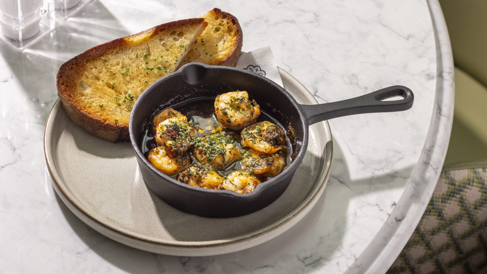 Prawn Pil Pil starter - credit Ray Smith Photography