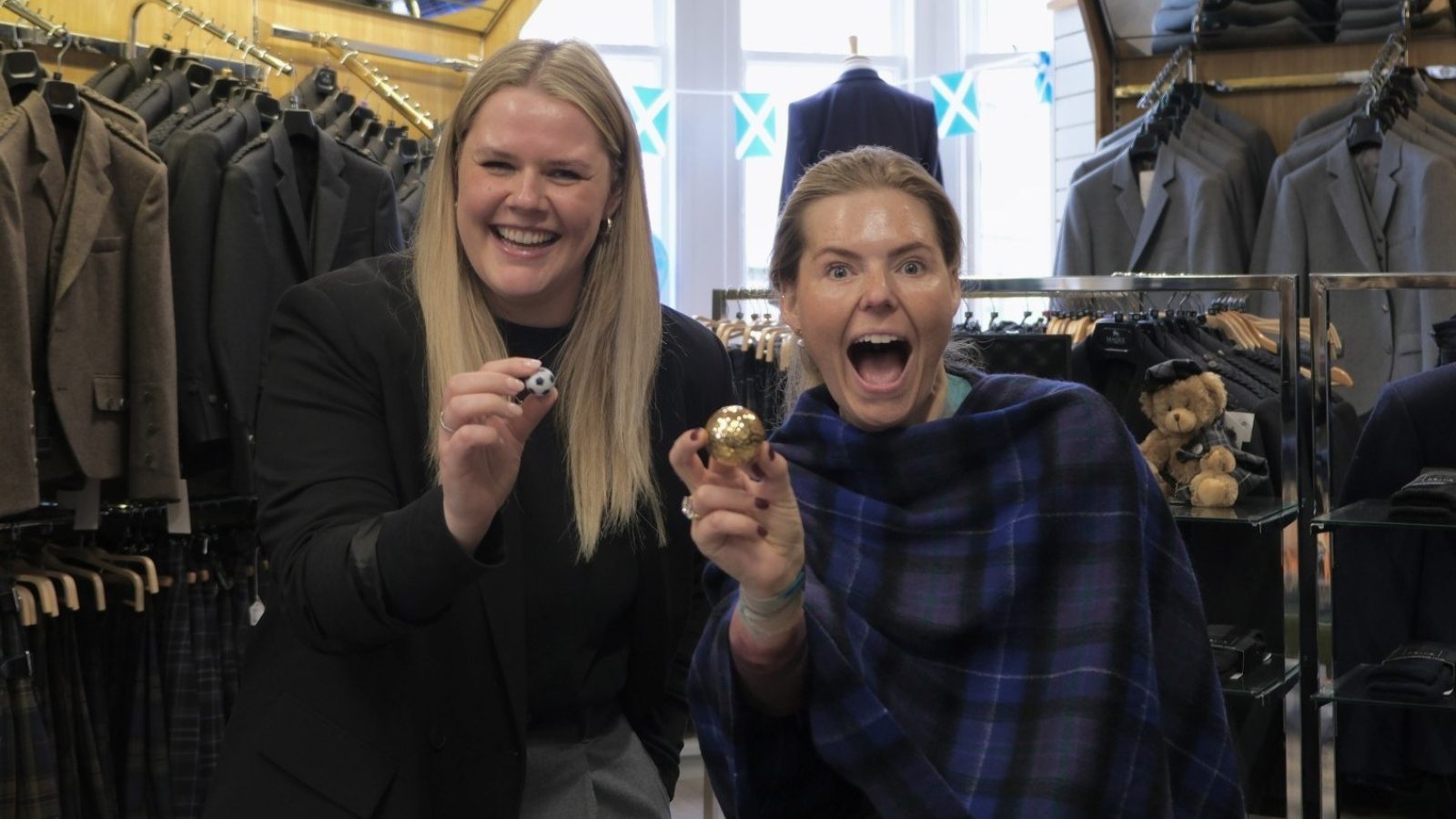 Left, Chelsea Hawthorne, head of customer experience, brand and partnerships for McCalls, and Kate Kenyon, who is overseeing Paint The Town Tartan for Aberdeen Inspired.