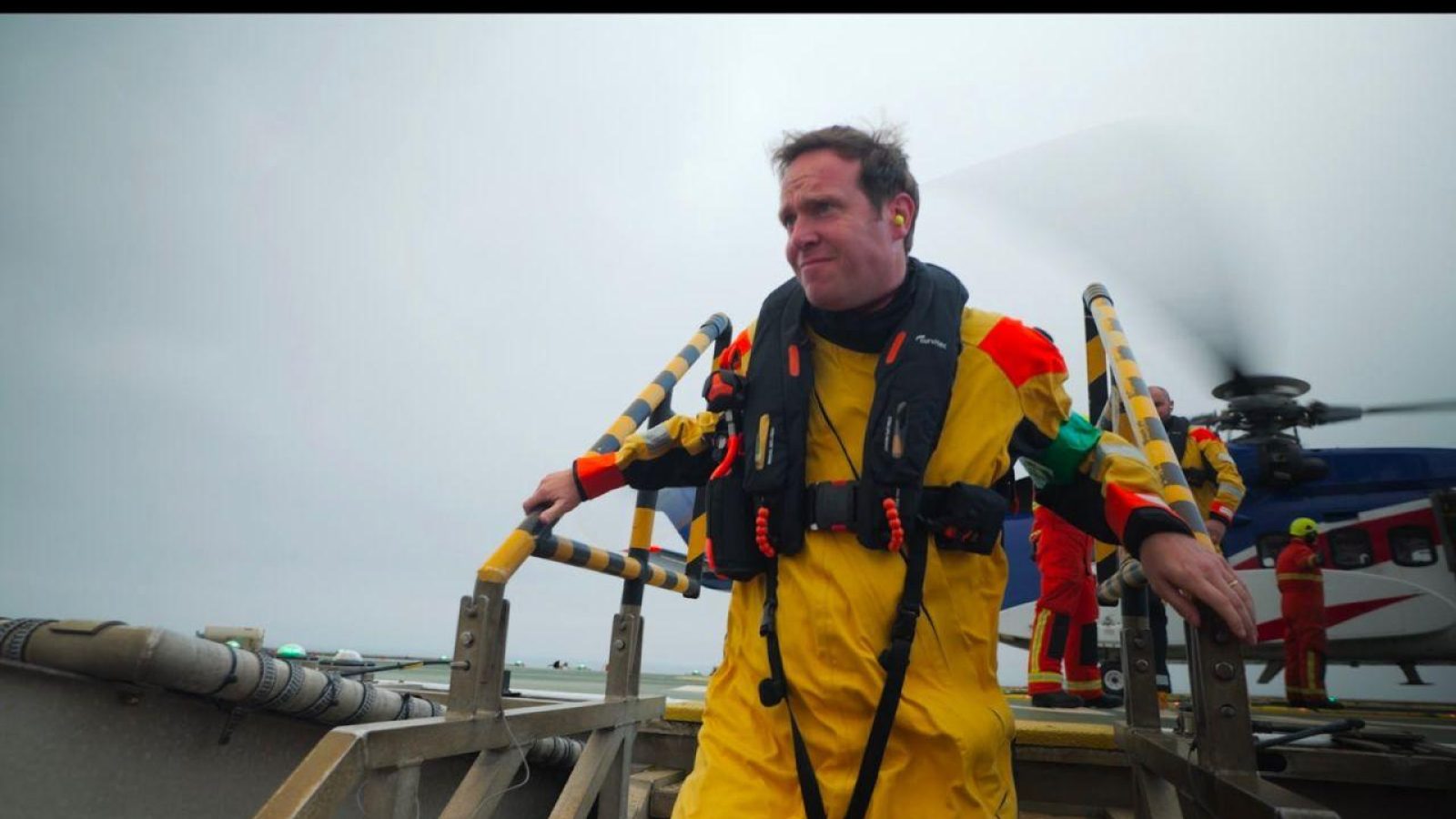 Ed Conway touches down on Harbour Energy's Britannia platform