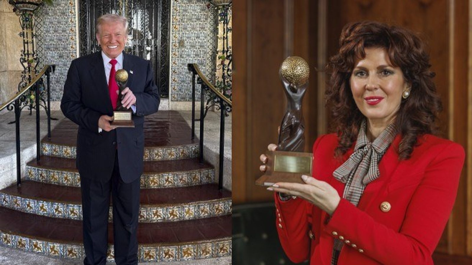 President Donald J. Trump, 45th & 47th President of the United States of America; Sarah Malone, Executive Vice President, Trump International