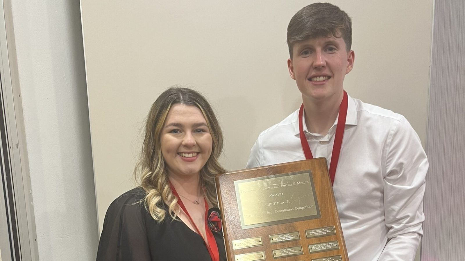 University of Aberdeen Law Diploma students Ailsa Gardyne and Callum Leeson