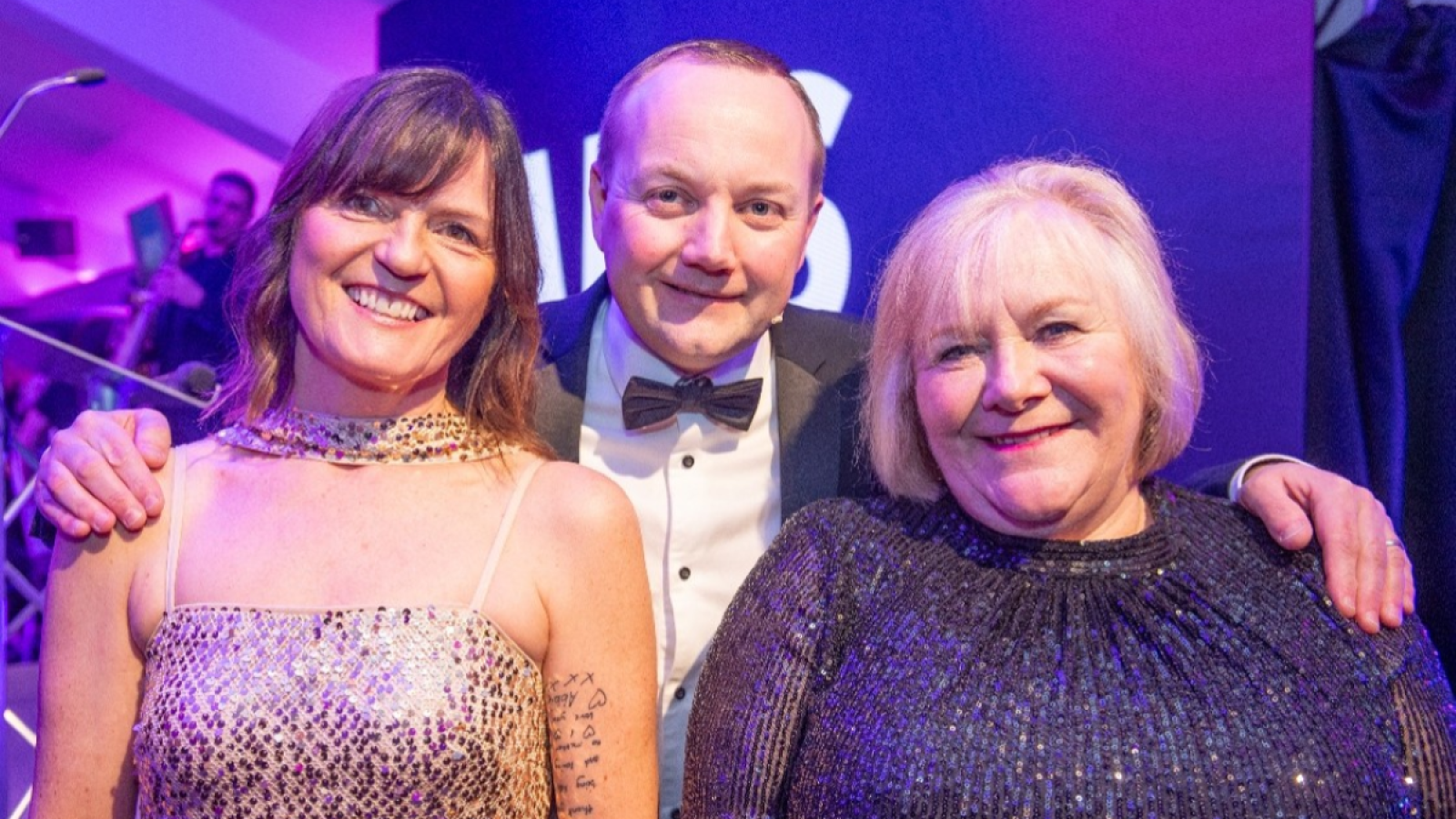 Abbie's Sparkle Foundation: Editor of The P&J, Craig Walker, with Tammy Main of Abbie’s Sparkle Foundation (L) and Katy Gifford of Clan Cancer Support (R)