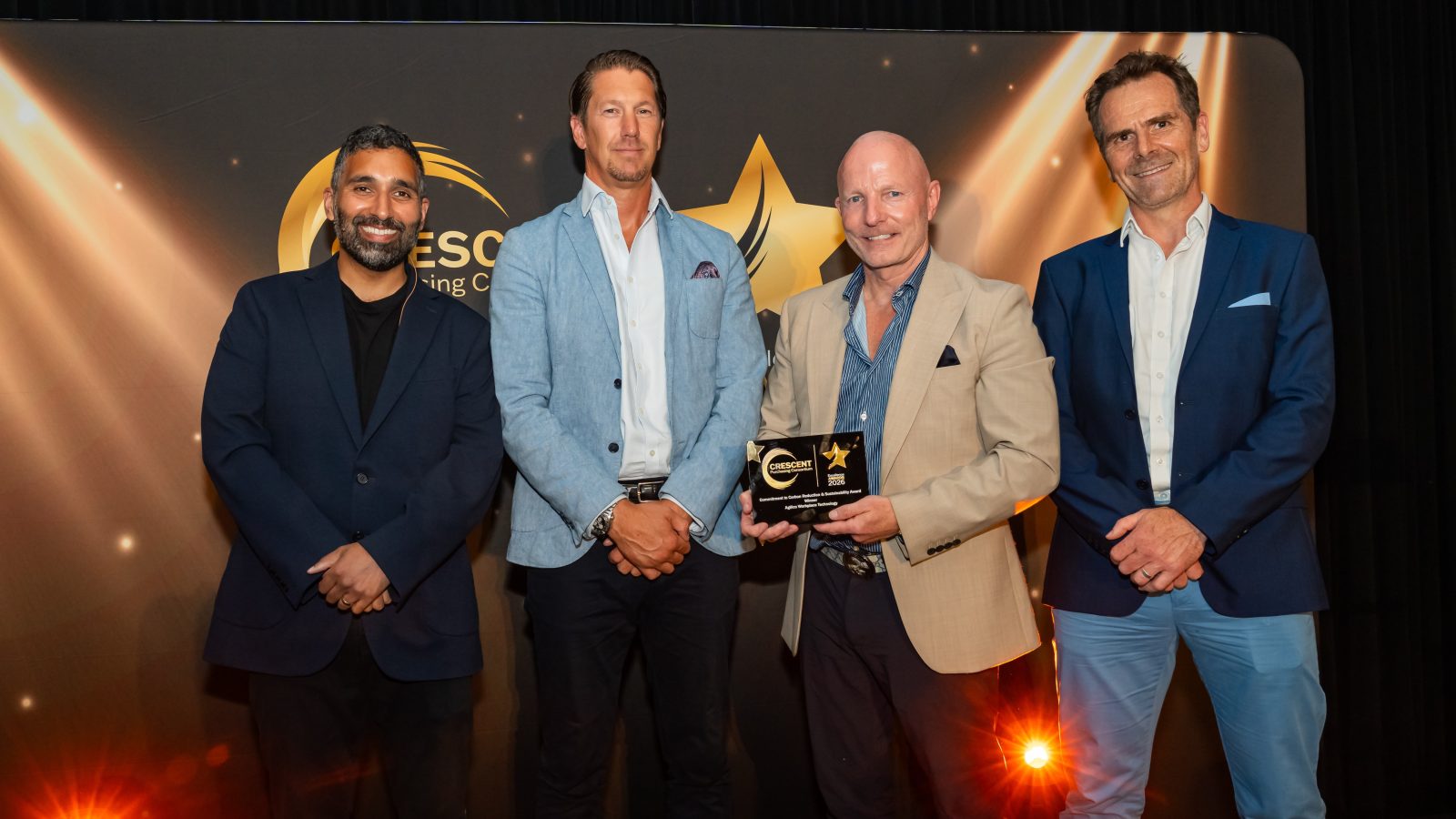 L-R  Event host Baasit Siddiqui, with Agilico’s Matthew Wootten, Mark Bryce and Nick Speight