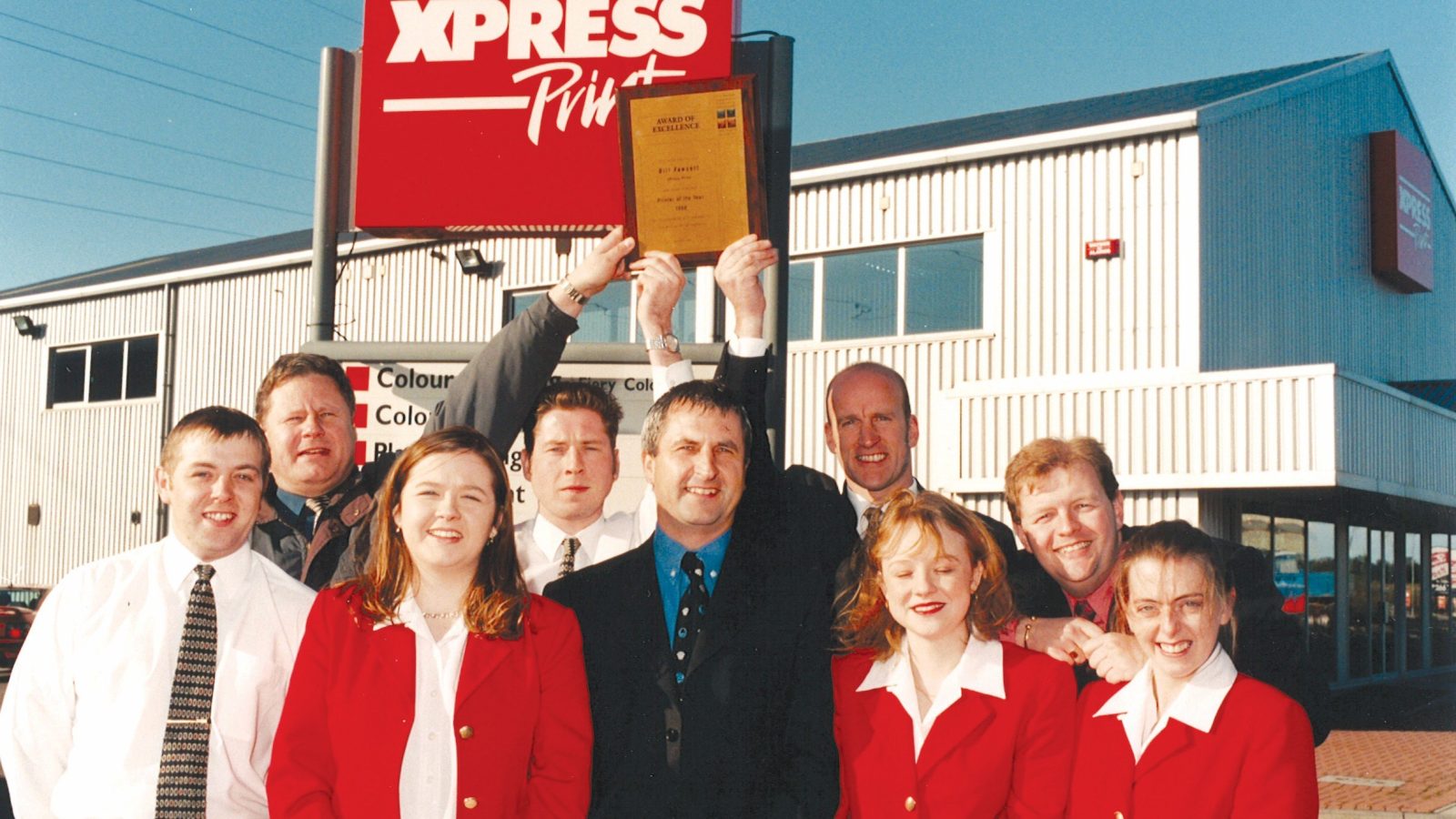 Bill with team at Xpress Print in 1995