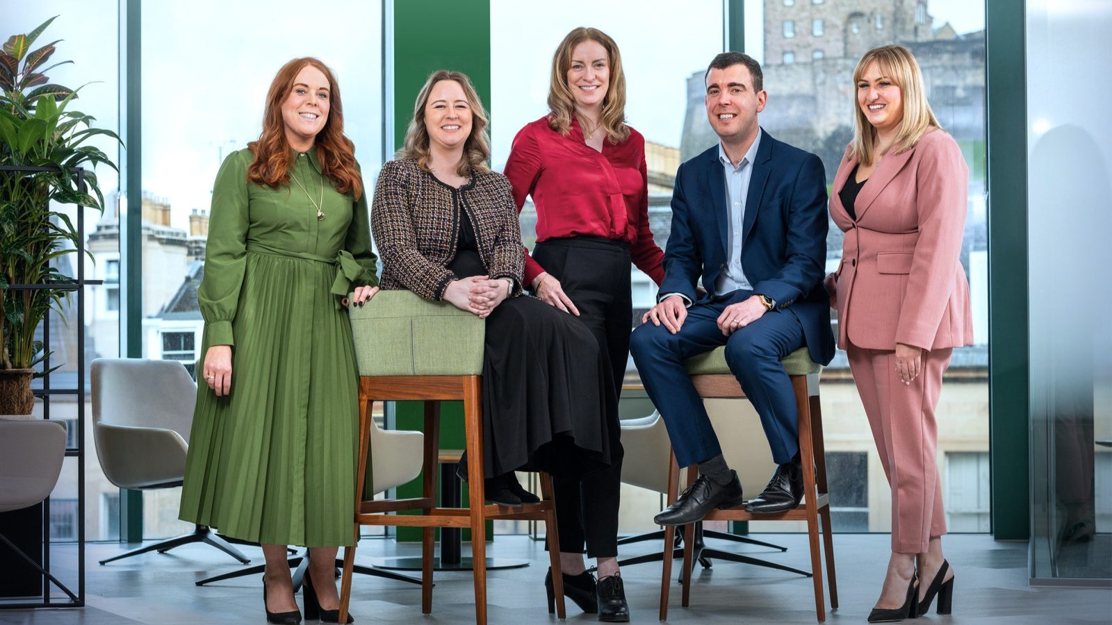 L-R: Lisa Byars, Jo McLean, Fiona Carlin, Stuart Gardiner and Kirstin Beattie
