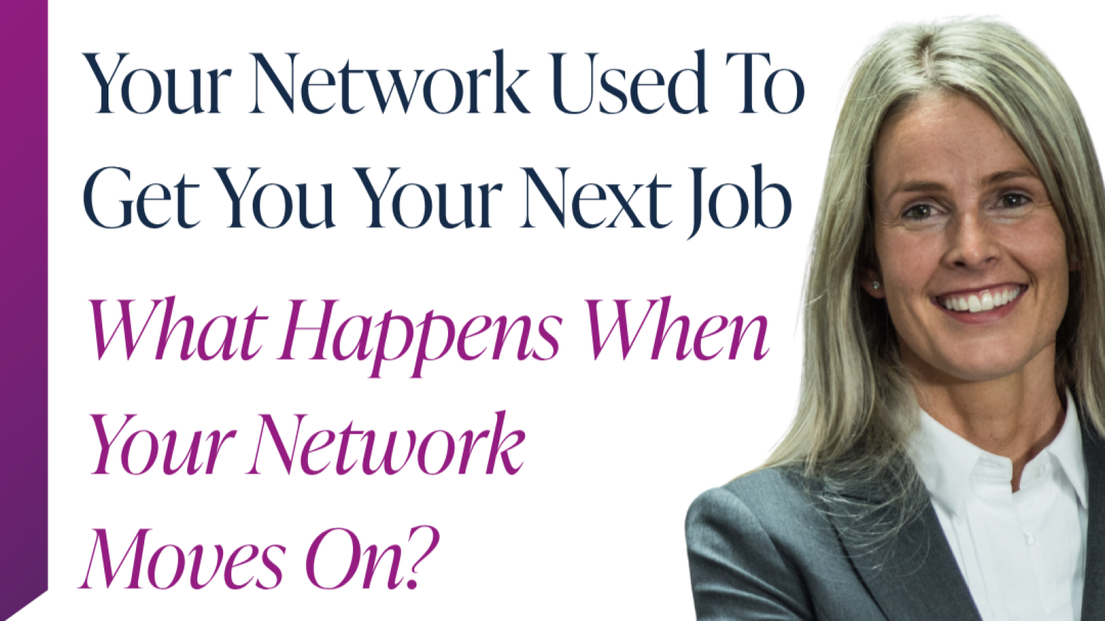 Your network used to get you your next job. What happens when your network moves on?