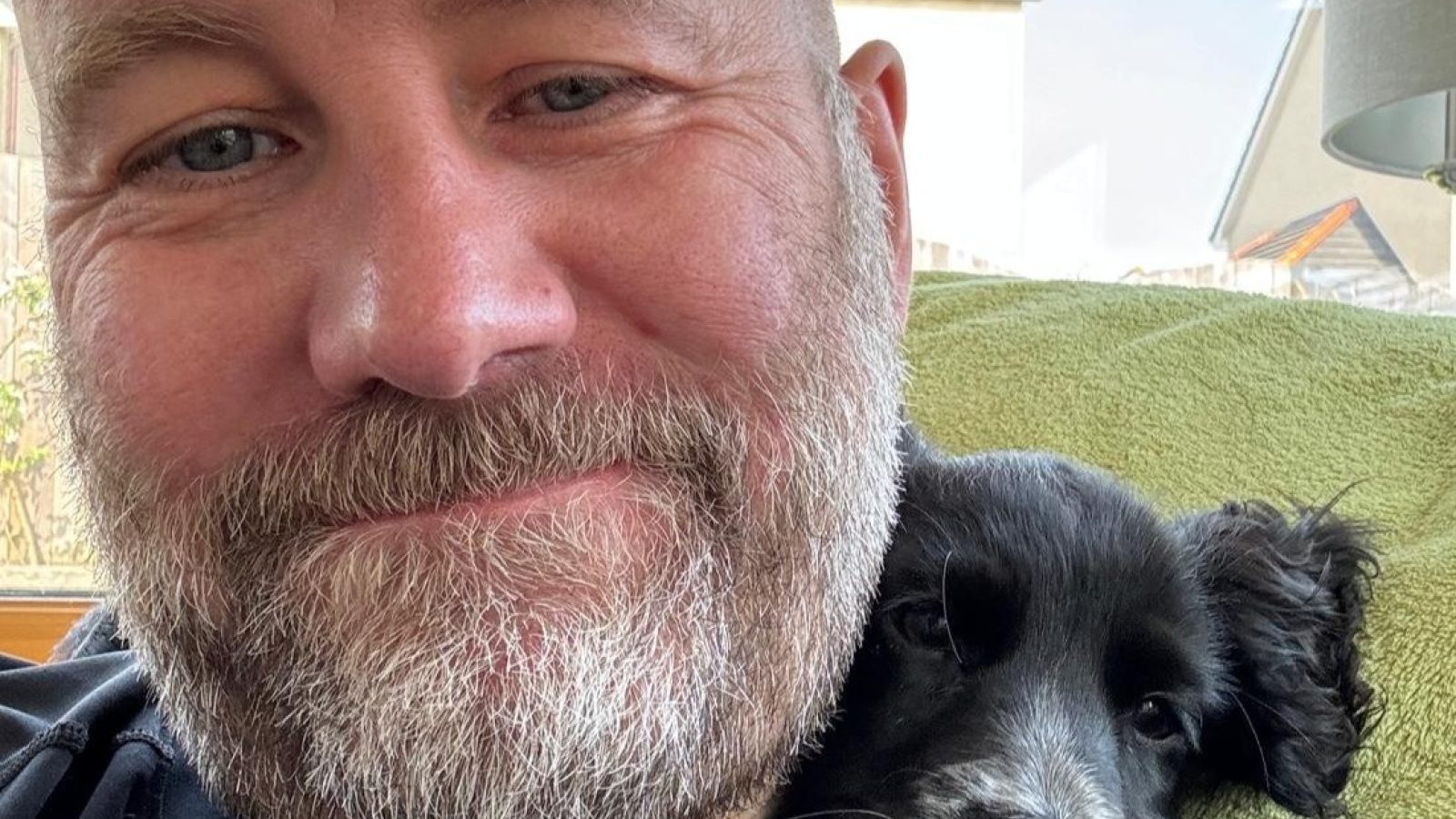 Colin Davidson and dog Hudson.