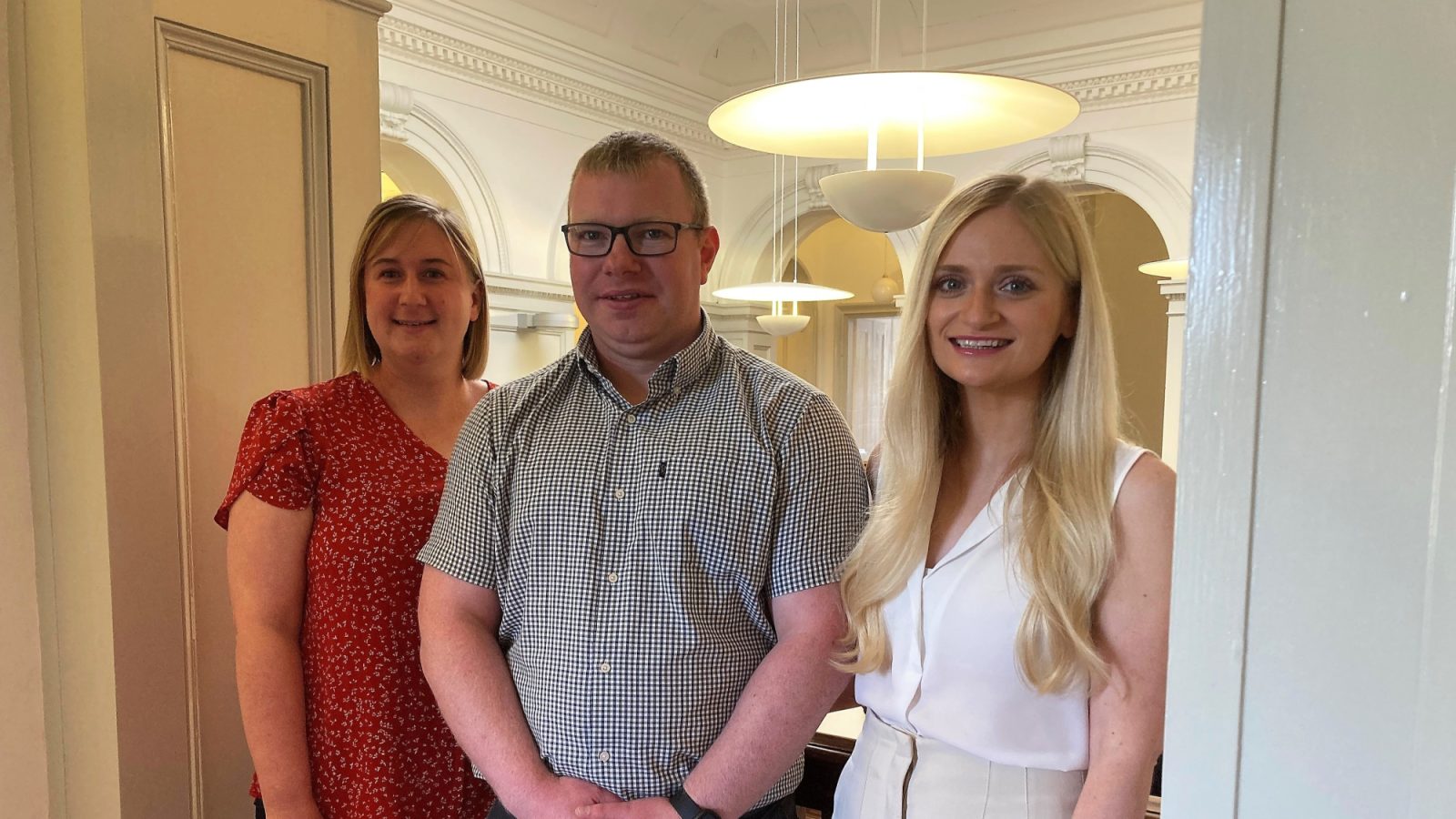 Aimee Maitland, Alan Mitchell and Hannah Mutch.
