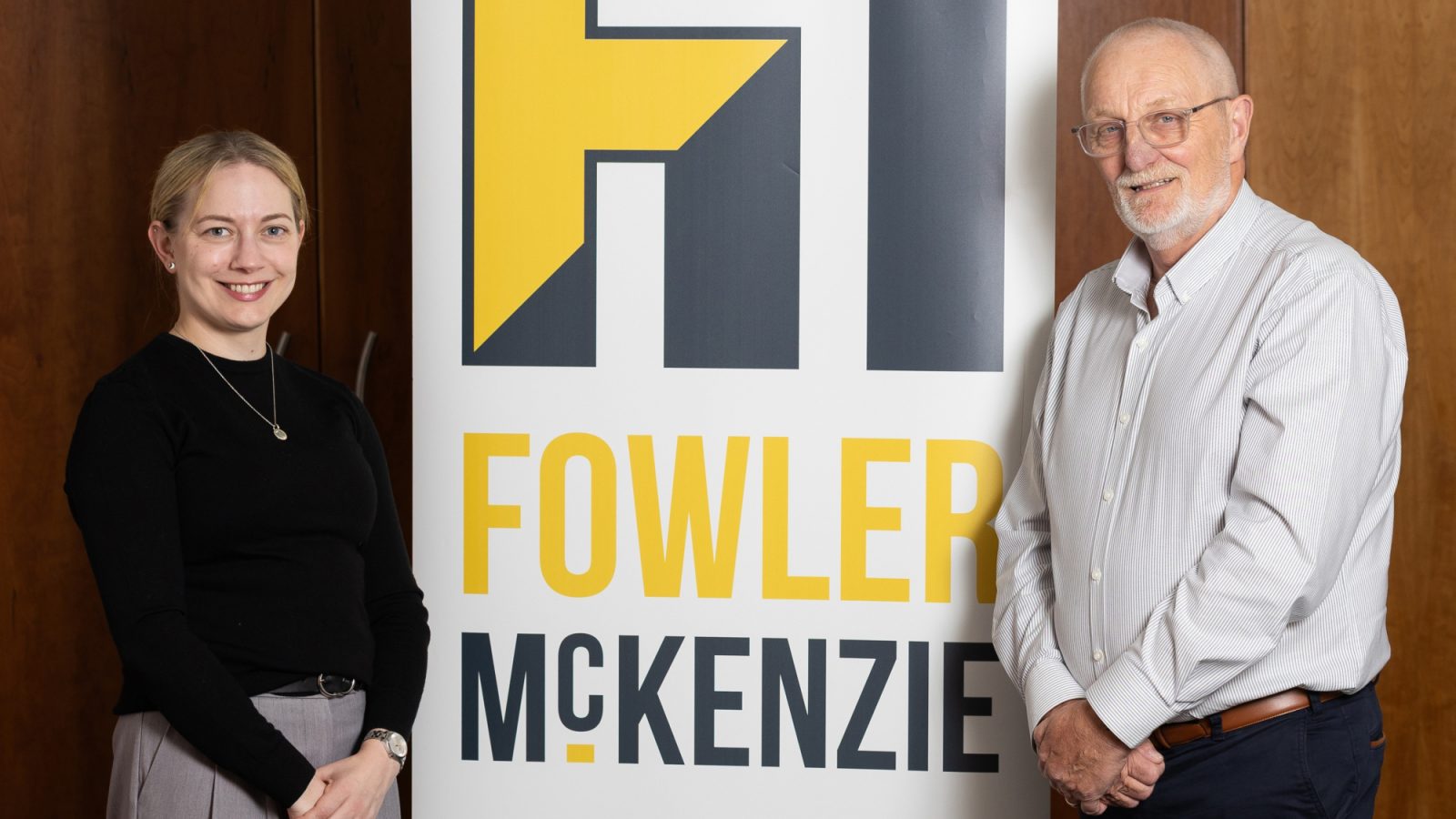 Leanne McIntosh, fundraising manager at All Life Chances, left, and Phil McKenzie, managing director at Fowler McKenzie