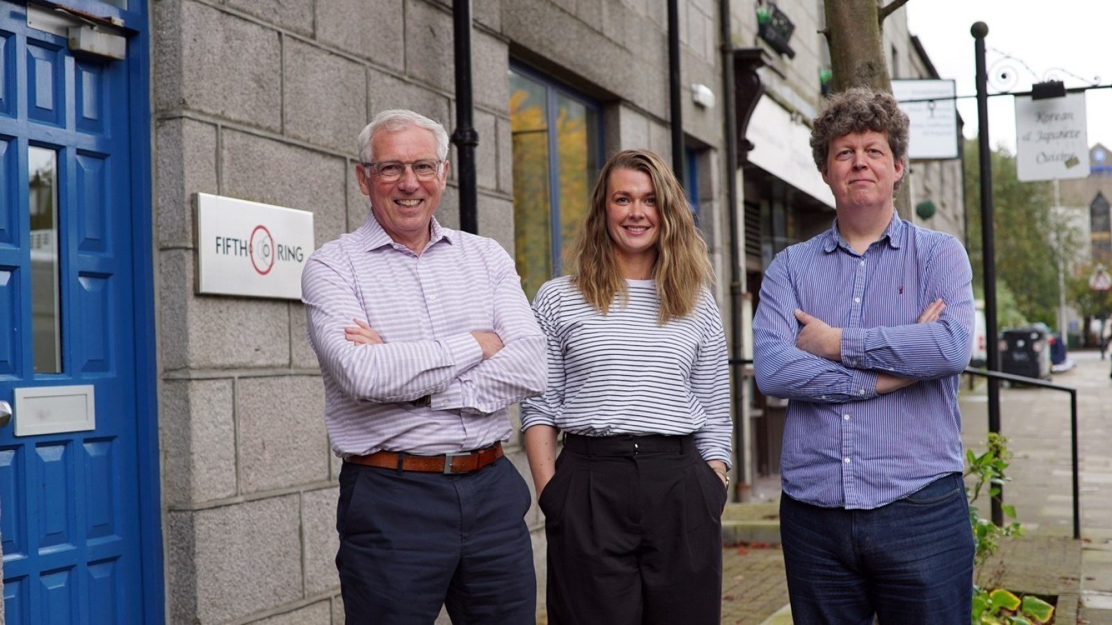 From left, Ian Ord, Founder of Fifth Ring Jennifer Maclennan, Managing Director, Fifth Ring Steven Milne, Group Director of Strategy, Fifth Ring