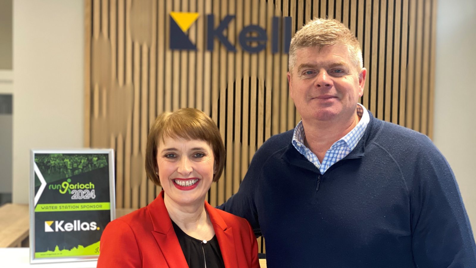 Elizabeth A. Forsyth, Partner at Kellas with Keith Whyte of Garioch Sports Trust