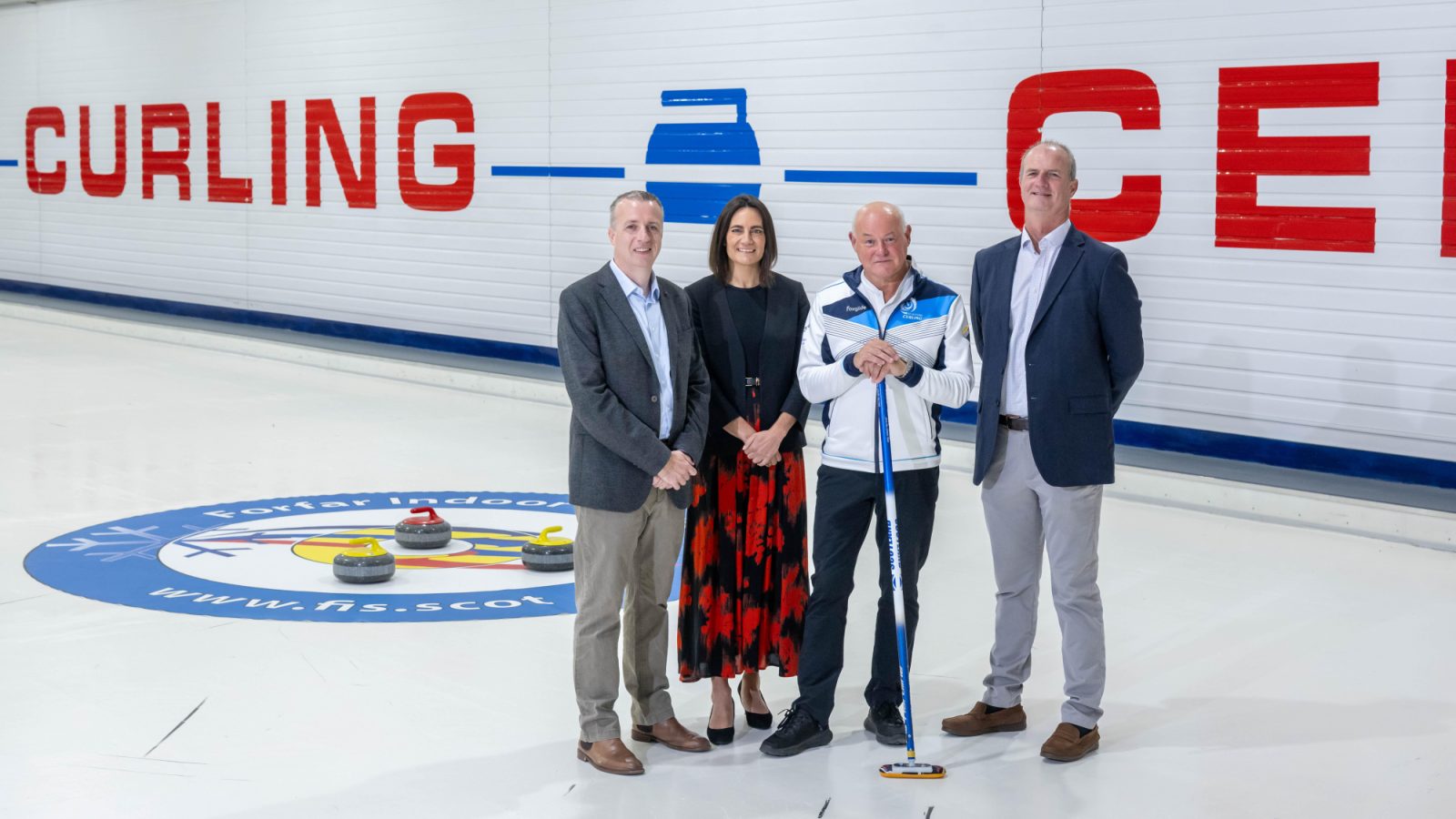 ): Andy Hepburn, Chief Operating Officer, GoFibre; Ailsa Young, Investment Director of Innovation, Scottish National Investment Bank; Mike Ferguson, Managing Director, Forfar Indoor Sports; Neil Conaghan, Chief Executive Officer, GoFibre