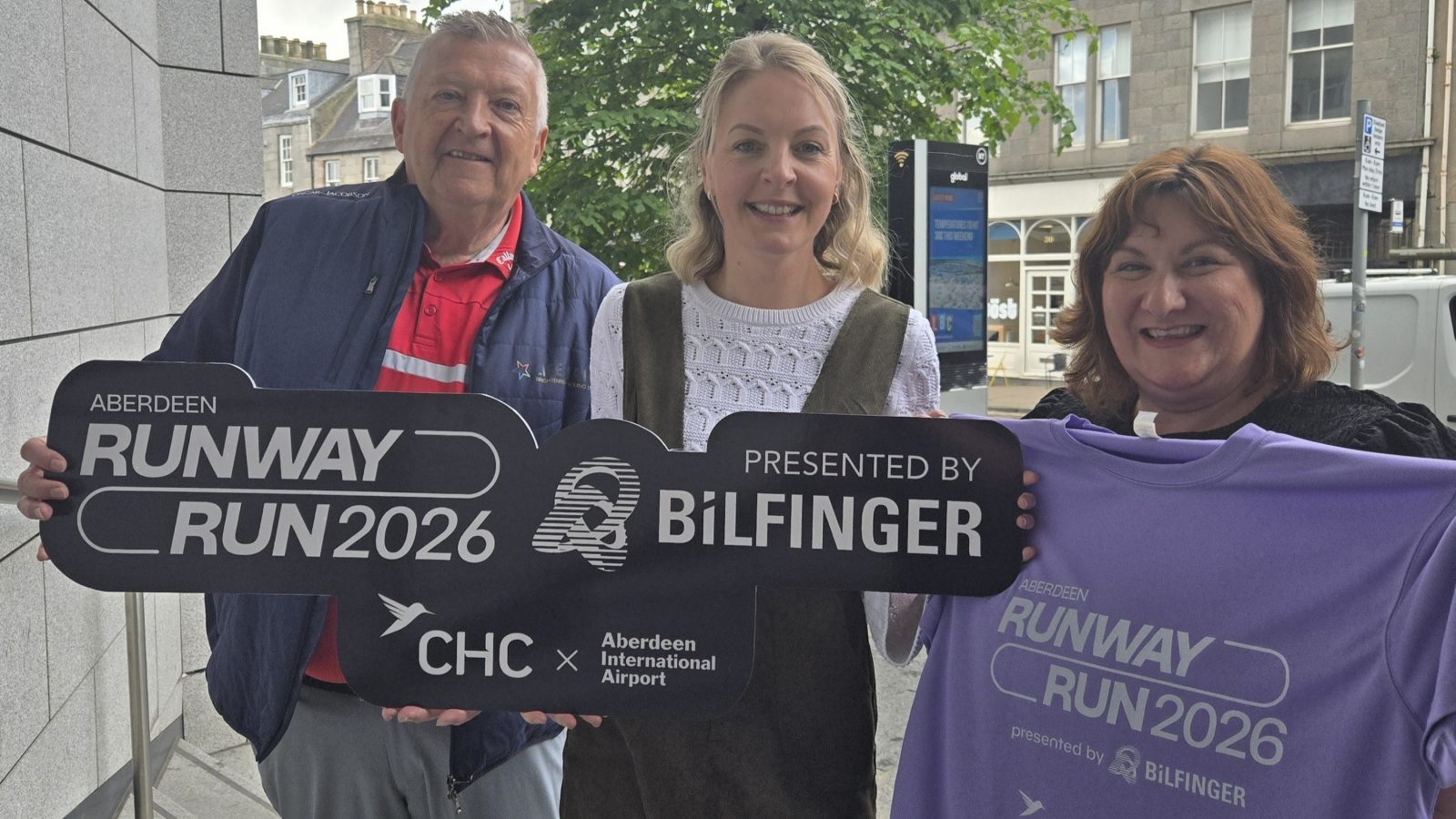 Willie McPherson, Chief Fundraising Officer for Lifestars, Laura Hardie, Engagement and Wellbeing Manager at Bilfinger and Hazel McIlwraith, Director of Fundraising and Major Appeal at SAMH.