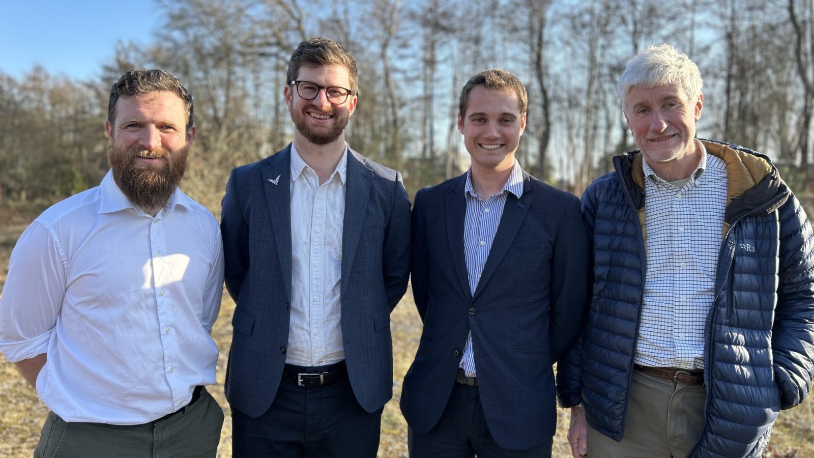 From left, NHS Grampian’s energy manager, Michael Black, alongside David Townsend, Michael van Mourik and Phil Townsend from TownRock Energy.