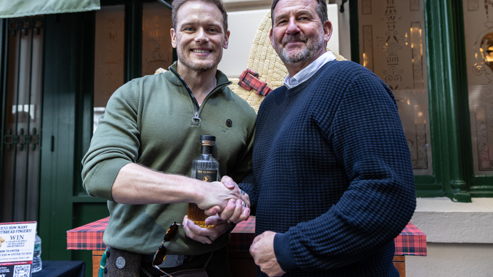 Sam Heughan and Nicky Walker