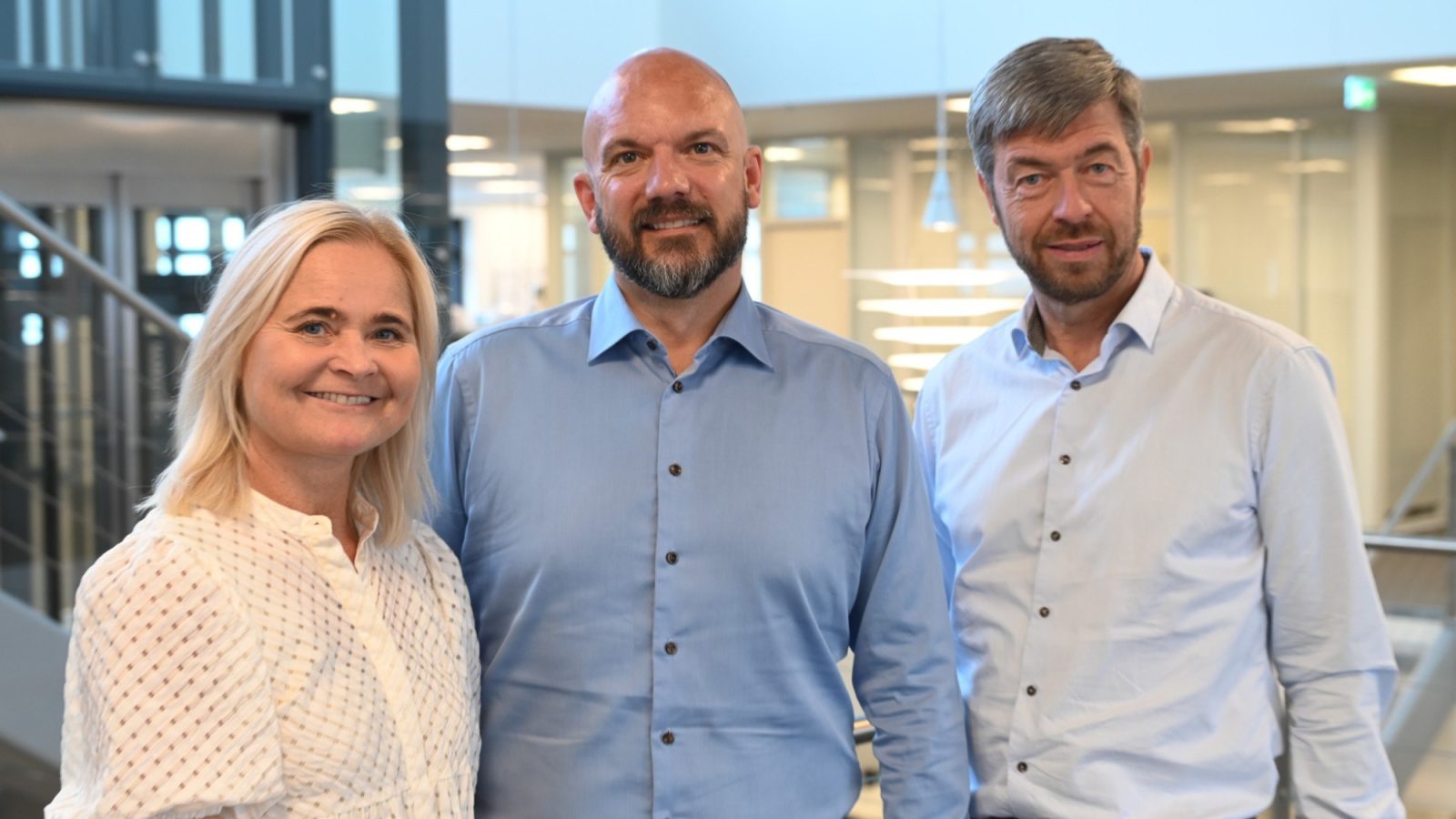 Anne Skov, Chairman of Blue Water Foundation, Thomas Bek, CEO Blue Water, Jørgen Wisborg, Chairman of Blue Water.