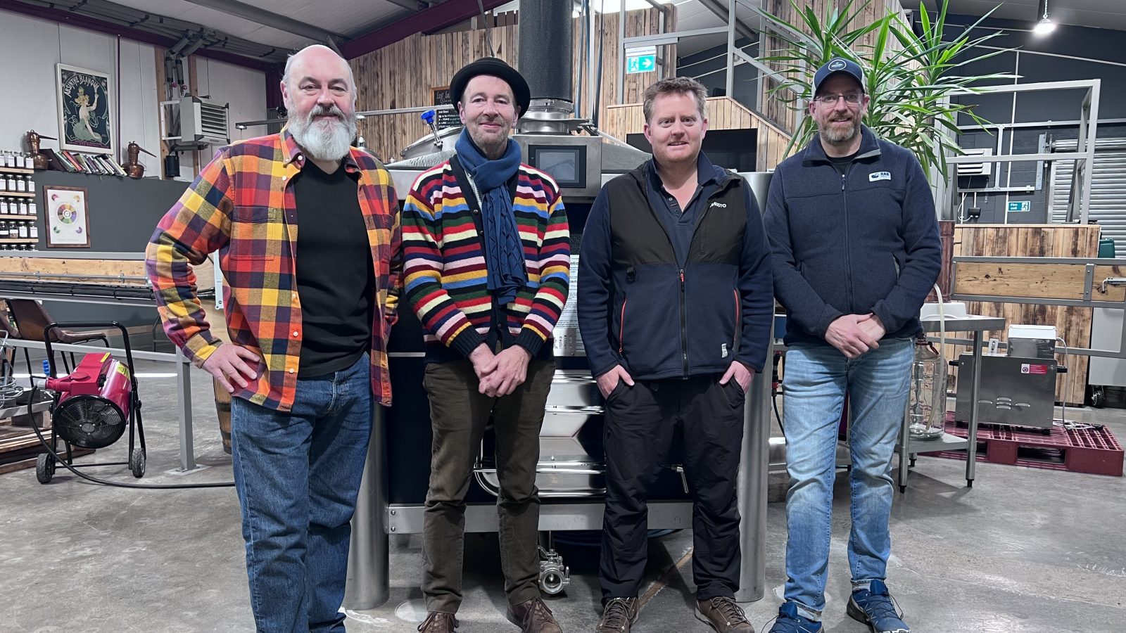 L-R Callum Sim, Peter Sim, Richard Pierce, and Peter Dignan