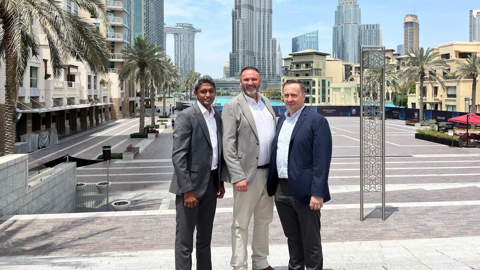From left, Karthik Elango, Robert Dalziel, and Janko Bukovcan.