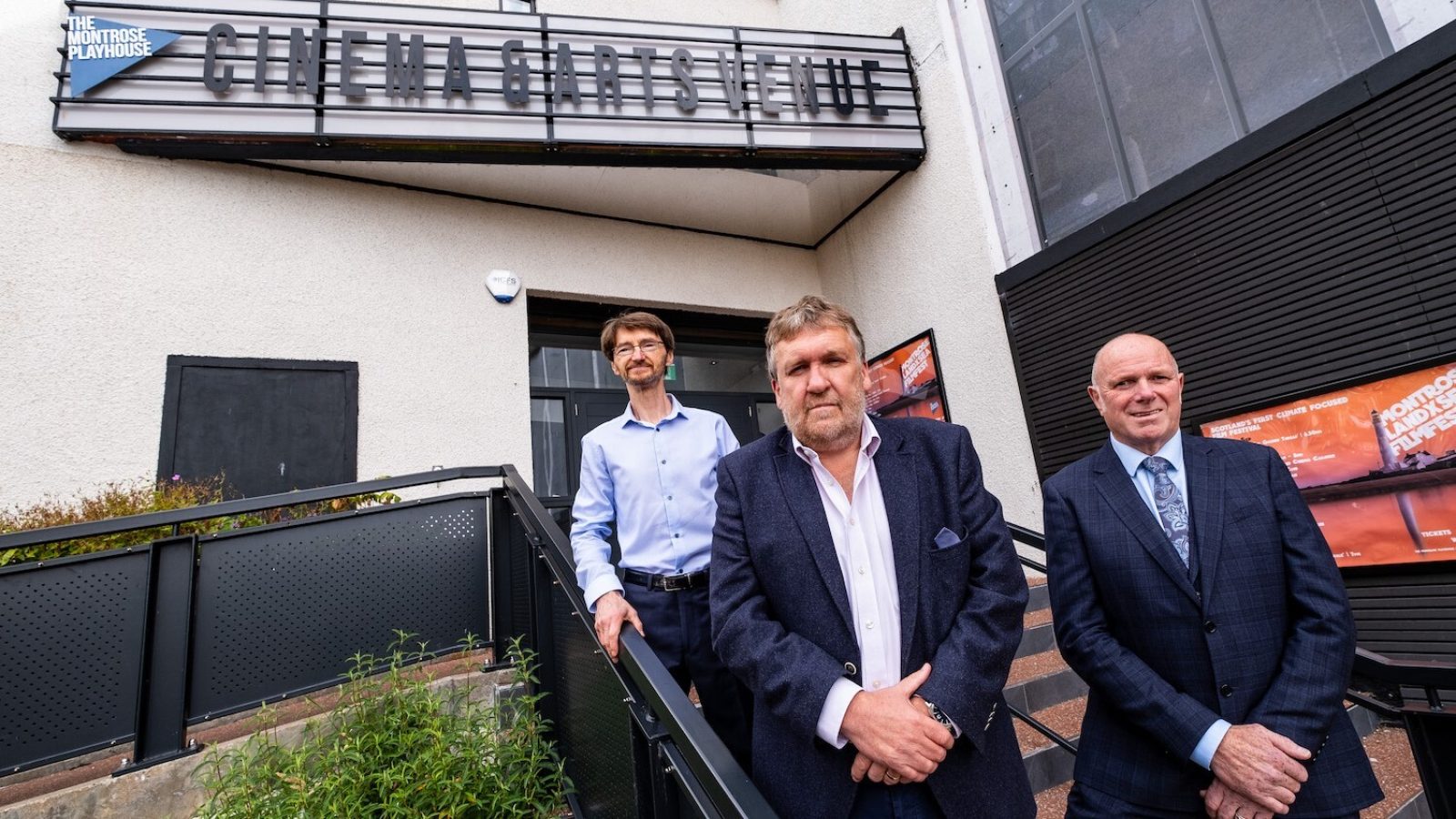 Neil MacCallum, Managing Director of Beaver Economics who conducted the economic impact study, Tom Hutchison, CEO of Montrose Port Authority and Kenny Gammie, HSE Specialist at Montrose Port Authority.