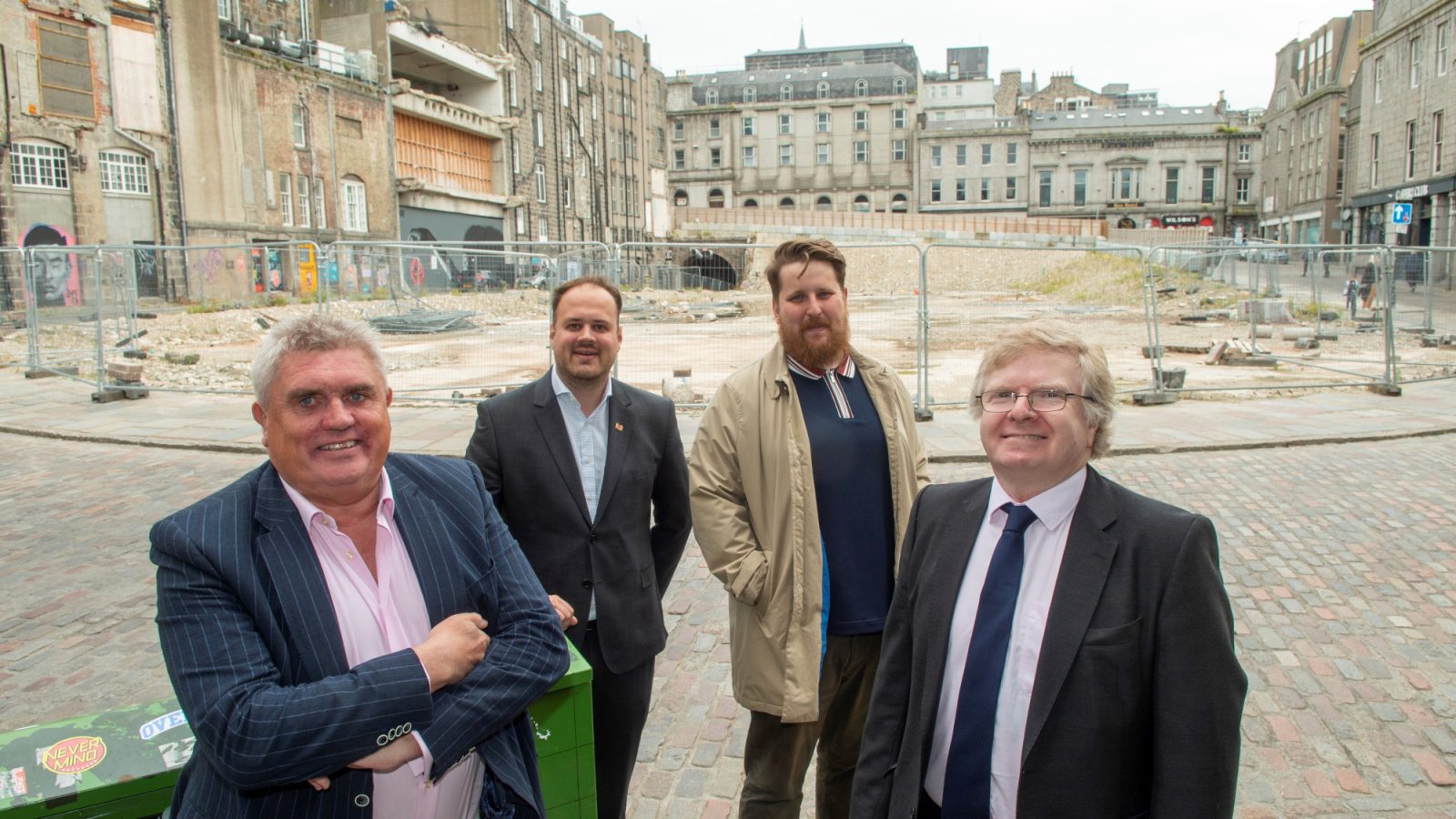 Allan Henderson, Director of The McGinty’s Group, Councillor Ian Yuill, Councillor Alex McLellan, Martin Widerlechner, Marketing & Sales Manager