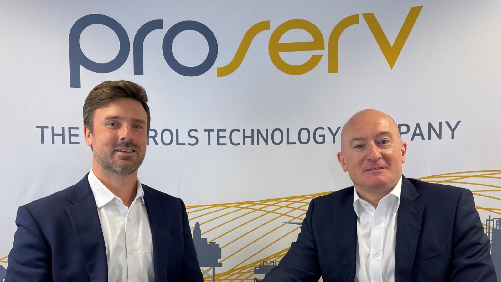 Cameron McNatt, Mocean Energy Managing Director and Davis Larssen, Proserv CEO