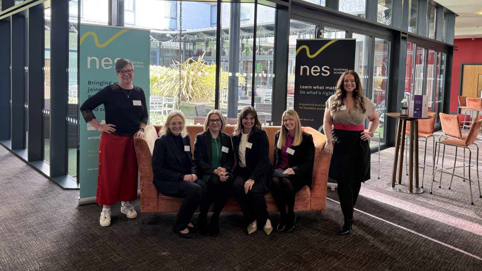 NES Business Academy expert speakers: (L-R) Dr Brenda Hector, Gillian Donald, Leanne Hill, Suzi Low, Louise Smith and Cerri McDonald